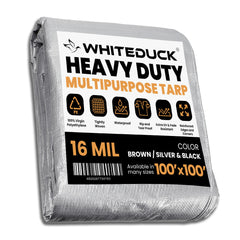White Duck Outdoors Super Heavy Duty Poly Tarp Cover Thick 16 Mil, 8 oz