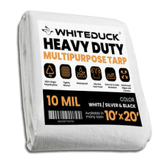 White Duck Outdoors Heavy Duty Poly Tarp 10 mil, 6 oz.