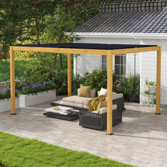 Outsunny Aluminum Louvered Pergola with Adjustable Roof, 10' x 13' Hardtop Gazebo for Patio, Deck, Garden, Yard, Beach 84C-454V01ND