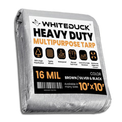 White Duck Outdoors 10’ x 10’ Super Heavy Duty Poly Tarp