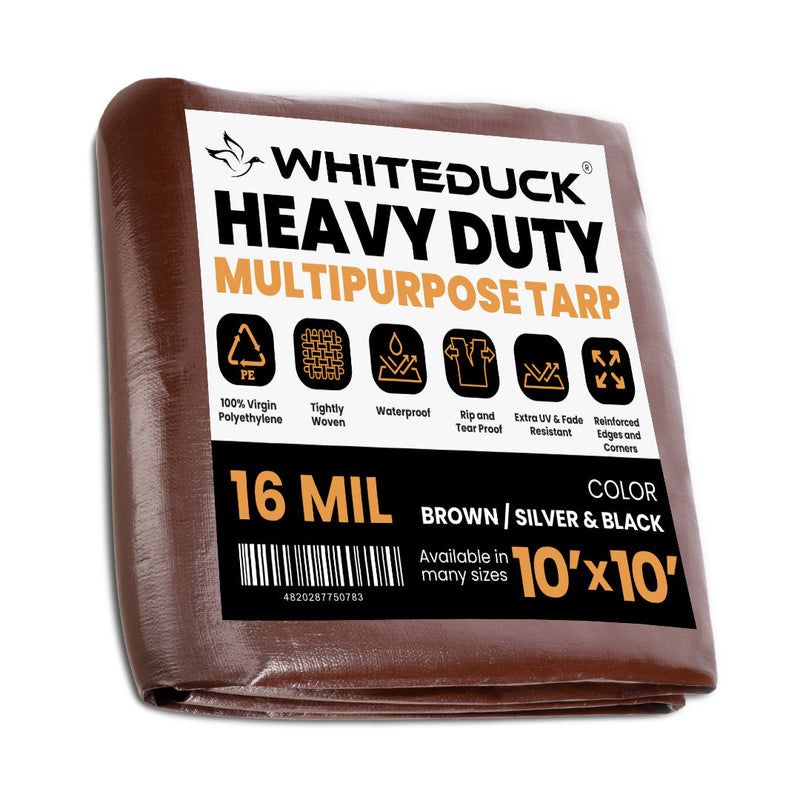 White Duck Outdoors 10’ x 10’ Super Heavy Duty Poly Tarp