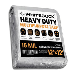 White Duck Outdoors 12’ x 12’ Super Heavy Duty Poly Tarp