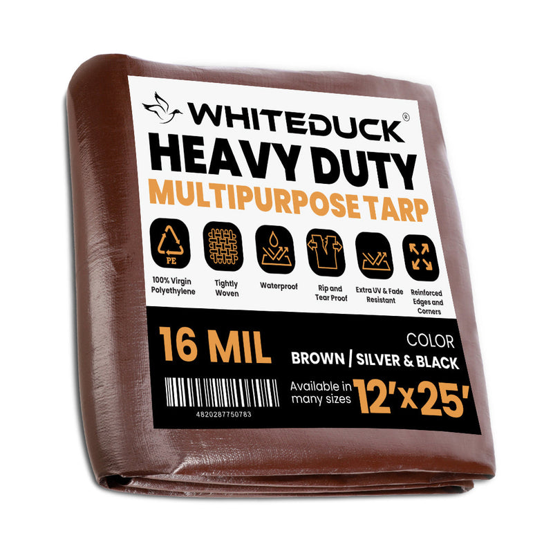 White Duck Outdoors 12’ x 25’ Super Heavy Duty Poly Tarp