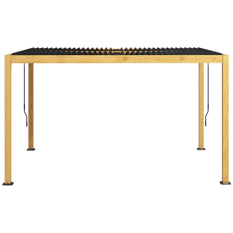 Outsunny Aluminum Louvered Pergola with Adjustable Roof, 10' x 13' Hardtop Gazebo for Patio, Deck, Garden, Yard, Beach 84C-454V01ND