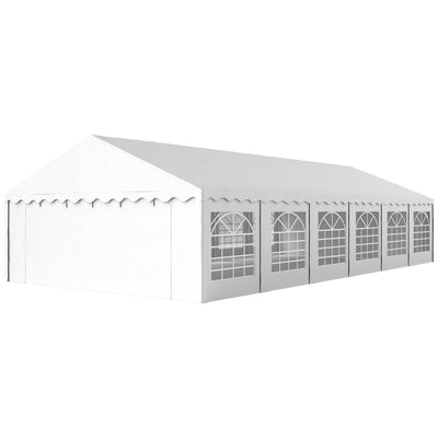 Outsunny 20' x 40' Party Tent, Outdoor Canopy Tent with Removable Sidewalls, 12 Windows for Parties, Wedding, Events, BBQ, White 84C-538V00WT