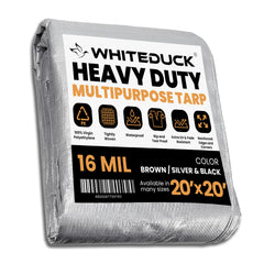White Duck Outdoors Super Heavy Duty Poly Tarp Cover Thick 16 Mil, 8 oz
