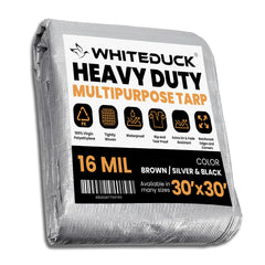 White Duck Outdoors Super Heavy Duty Poly Tarp Cover Thick 16 Mil, 8 oz