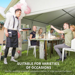 Outsunny 23' x 39' Heavy Duty Party Tent & Carport with Removable Sidewalls and Double Doors, Large Canopy Tent, Sun Shade Shelter, for Parties, Wedding, Outdoor Events, BBQ, White 84C-389V00WT