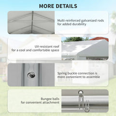 Outsunny 23' x 39' Heavy Duty Party Tent & Carport with Removable Sidewalls and Double Doors, Large Canopy Tent, Sun Shade Shelter, for Parties, Wedding, Outdoor Events, BBQ, White 84C-389V00WT