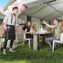 Outsunny 20 x 40 ft Heavy Duty Party Tent Outdoor Gazebo Wedding Tent Event Shelter Carport BBQ with Removable Sidewalls & Windows, Outside Waterproof Canopy for Parties, White and Gray 84C-020V00GY