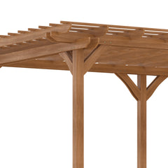 Outsunny 12' x 20' Outdoor Pergola, Wood Gazebo Grape Trellis with Stable Structure for Climbing Plant Support, Garden, Patio, Backyard, Deck 84C-417V00DR