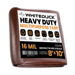 White Duck Outdoors Super Heavy Duty Poly Tarp Cover Thick 16 Mil, 8 oz