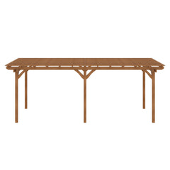 Outsunny 12' x 20' Outdoor Pergola, Wood Gazebo Grape Trellis with Stable Structure for Climbing Plant Support, Garden, Patio, Backyard, Deck 84C-417V00DR