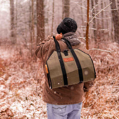 White Duck Outdoors Diamond Shape Canvas Firewood Log Carriers