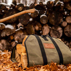 White Duck Outdoors Diamond Shape Canvas Firewood Log Carriers