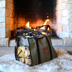 White Duck Outdoors Rectangle Canvas Firewood Log Carriers