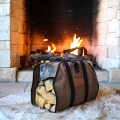 White Duck Outdoors Diamond Shape Canvas Firewood Log Carriers