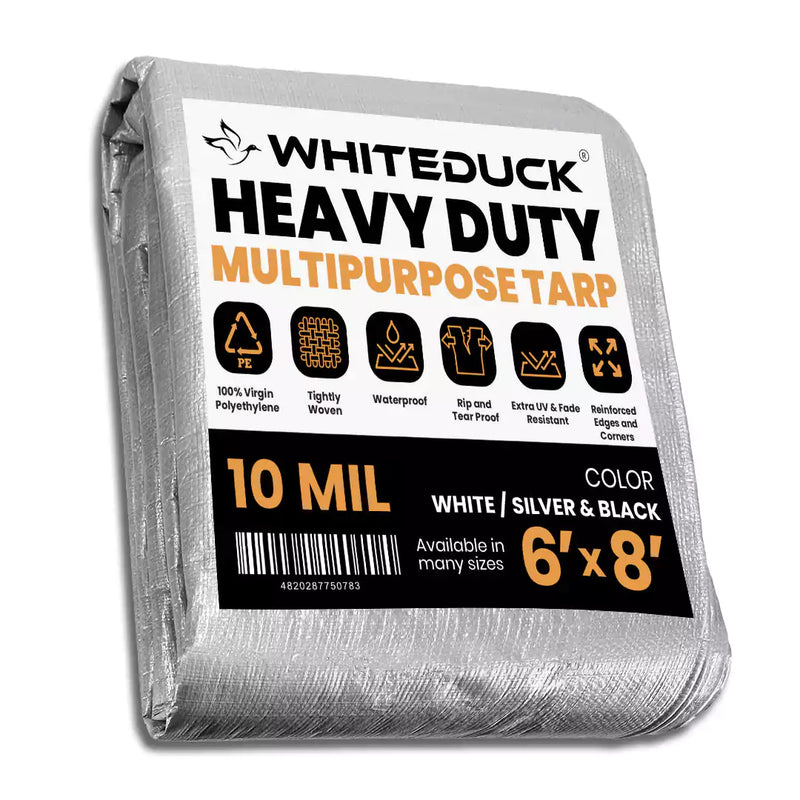 White Duck Outdoors Heavy Duty Poly Tarp 10 mil, 6 oz.