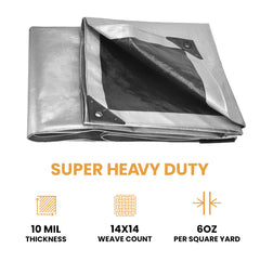 White Duck Outdoors Heavy Duty Poly Tarp 10 mil, 6 oz.