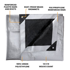 White Duck Outdoors Heavy Duty Poly Tarp 10 mil, 6 oz.