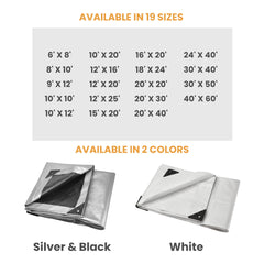 White Duck Outdoors Heavy Duty Poly Tarp 10 mil, 6 oz.