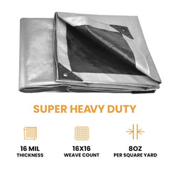 White Duck Outdoors 10’ x 12’ Super Heavy Duty Poly Tarp