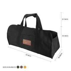 White Duck Outdoors Tote Shape Canvas Firewood Log Carriers