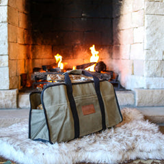 White Duck Outdoors Tote Shape Canvas Firewood Log Carriers
