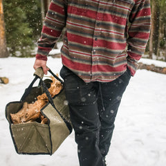 White Duck Outdoors Tote Shape Canvas Firewood Log Carriers