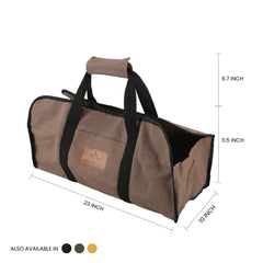 White Duck Outdoors Tote Shape Canvas Firewood Log Carriers