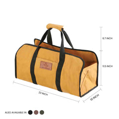 White Duck Outdoors Tote Shape Canvas Firewood Log Carriers